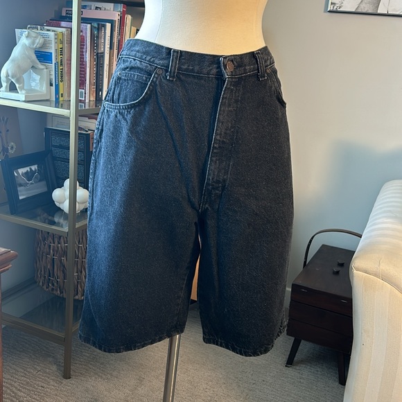 Vintage 90’s Black Denim Shorts - Picture 1 of 10